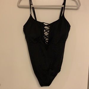 La Blanca black one piece swimsuit size 12